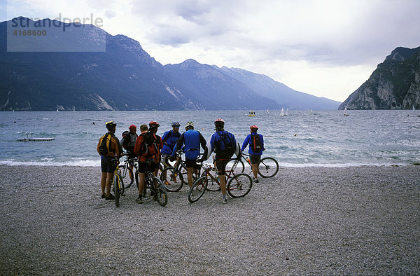 Gardasee Riva del Garda Mountainbiker Trentino - Italien