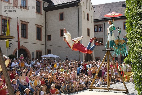 Seiltänzer Festungsfest in Würzburg Unterfranken Bayern