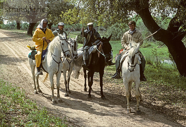 Reiter im Nationalpark DoÒana - Costa de la Luz - Andalusien Provinz Huelva Spanien