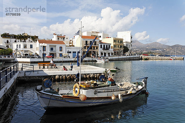 Agios Nikolaos (Aghios Nikolaos)  Hafen  Kreta  Griechenland