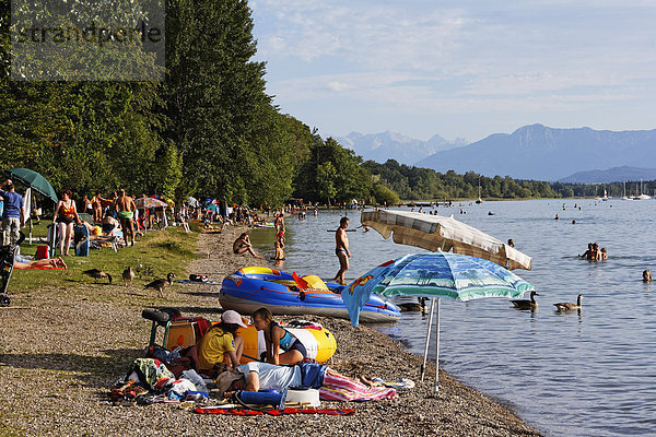 Starnberger See  Erholungsgelände  Münsing  Oberbayern