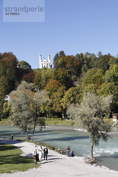 Kalvarienberg in Bad Tölz  Kreuzkirche  Isar  Isarwinkel  Oberbayern  Deutschland