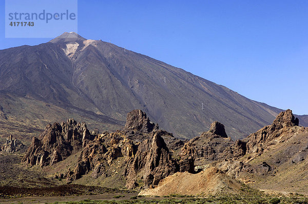 Los Roques Felslandschaft im Teide Nationalpark  Teneriffa  Kanarische Inseln  Spanien