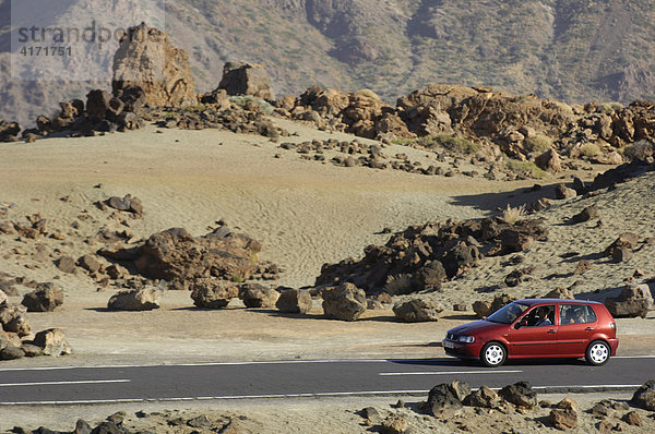 Los Roques Felslandschaft im Teide Nationalpark  Teneriffa  Kanarische Inseln  Spanien