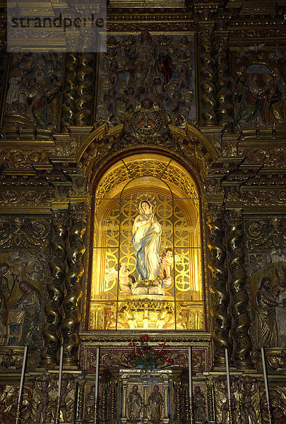 Madonnenstatue in der Kirche Iglesia de San Agustin  La Orotava  Teneriffa  Kanarische Inseln  Spanien La Orotava