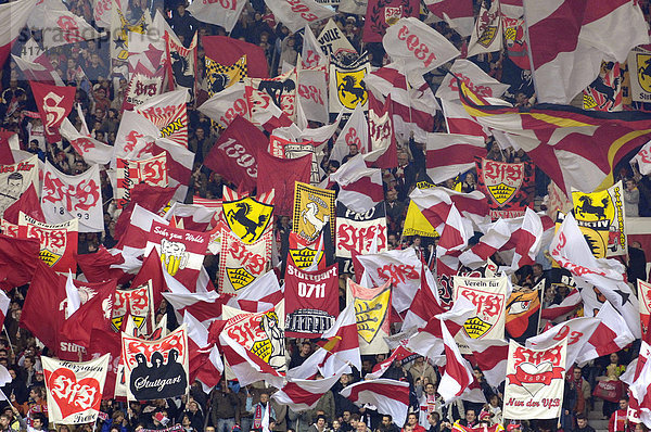 Fankurve VfB Stuttgart  Baden-Württemberg  Deutschland