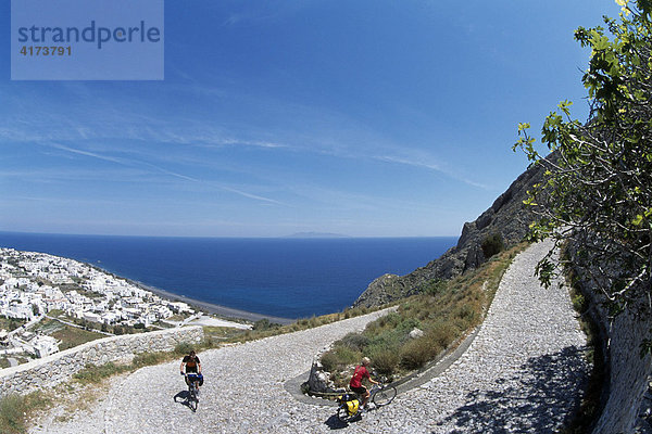 Radfahren  Santorin  Kykladen  Griechenland
