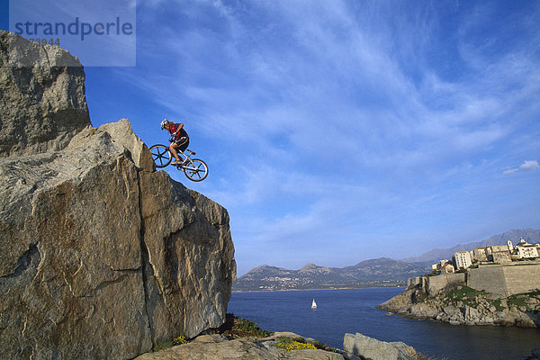 Mountainbiker  Calvi  Korsika  Frankreich