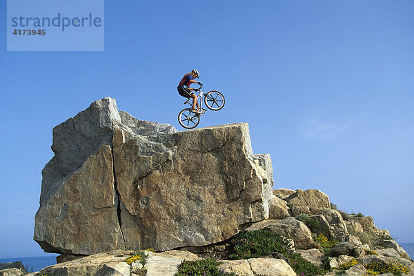 Mountainbiker  Calvi  Korsika  Frankreich