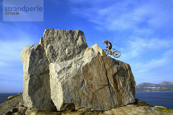 Mountainbiker  Calvi  Korsika  Frankreich