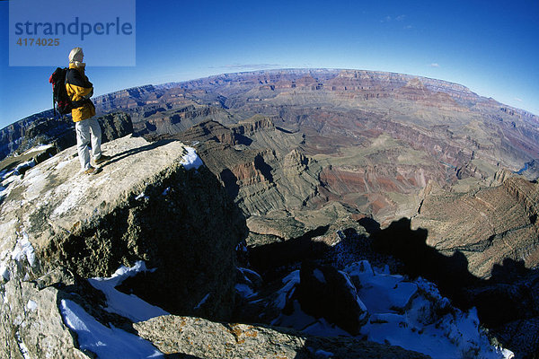 Trekking  Grand Canyon  Arizona  USA