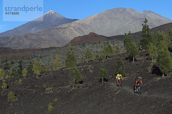 Mountainbiking  Boca de Tauce  Teide-Gebirge  Teneriffa  Kanarische Inseln  Spanien