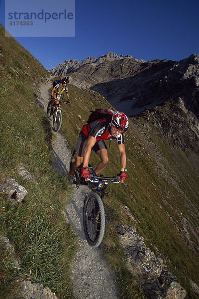 Mountainbiker  Arosa  Graubünden  Schweiz