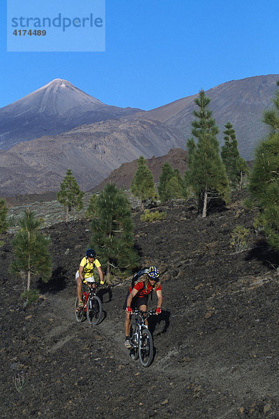 Mountainbiking  Teide-Gebirge  Teneriffa  Kanaren  Spanien