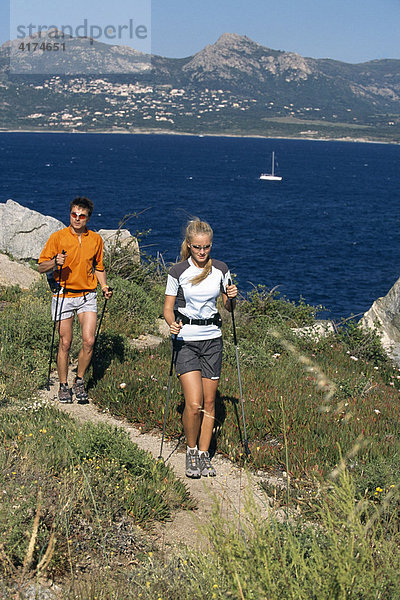 Nordic Walking  Calvi  Korsika  Frankreich