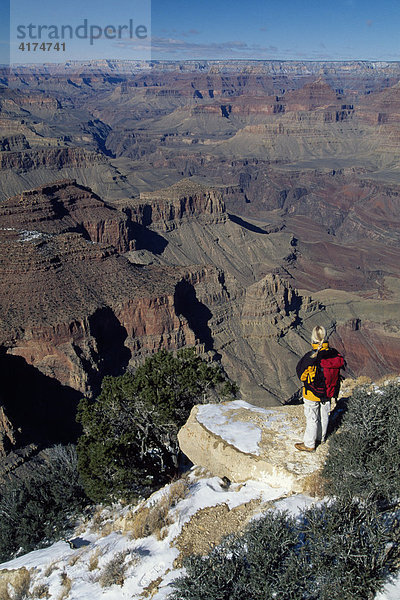 Trekking  Grand Canyon  Arizona  USA