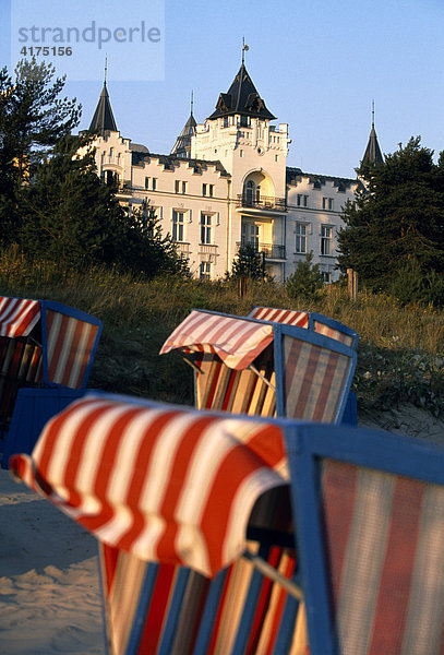 Hotel  Strandkörbe  Zinnowitz  Usedom  Ostseeküste  Mecklenburg-Vorpommern  Deutschland