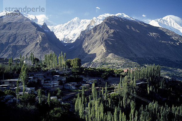 Rakaposhi  Karakorum-Gebirge  Karimabad  Northern Territories  Pakistan  Asien