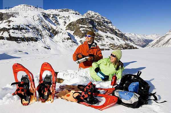 Schneeschuhtour  Galtür  Paznauner Tal  Tirol  Österreich