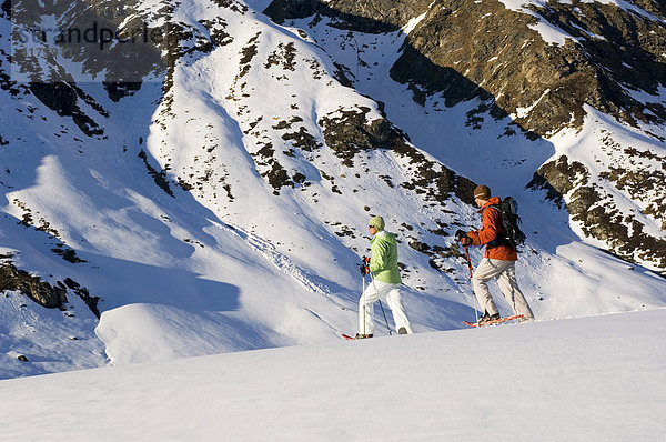 Schneeschuhlaufen  Bieler Höhe  Galtür  Tirol  Österreich