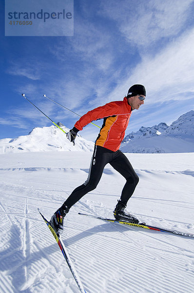 Langlauf  Skating  Nordic  Bieler Höhe  Galtür  Tirol  Österreich