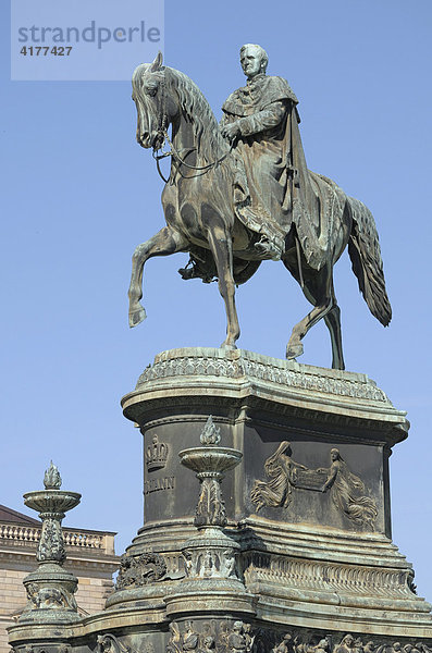 Denkmal Johann  Dresden  Sachsen  Deutschland  Europa