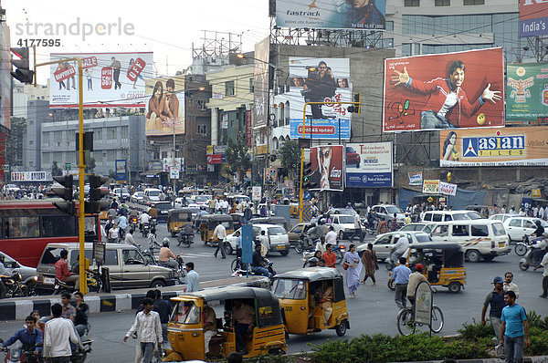 Straßenszene  Hyderabad  Indien