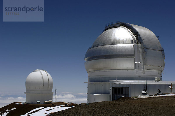 Astronomische Observatorien auf dem Mauna Kea  Big Island  Hawaii  USA