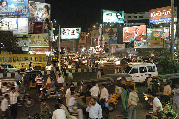 Blick auf das Zentrum von Hyderabad  Indien
