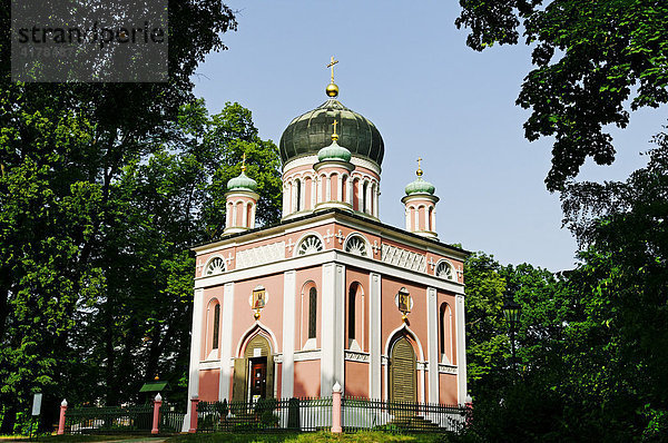 Russisch-orthodoxe Kirche Alexander Newski in der russischen Kolonie Alexandrowka  Potsdam  Brandenburg  Deutschland  Europa