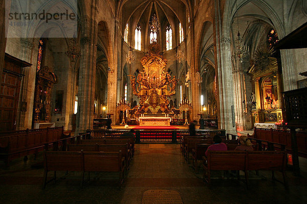 Altarraum der Kirche Santa Eulalia in Palma  Mallorca  Spanien  Europa