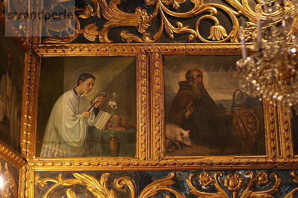 Gemälde in der Kapelle des Kloster Santuari de Lluc  Mallorca  Spanien  Europa