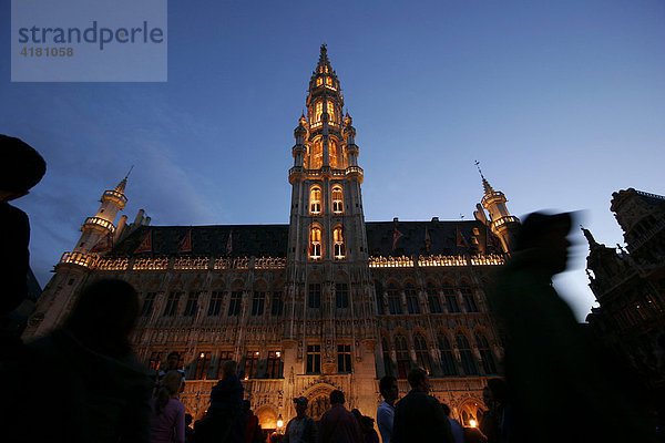 Das Rathaus am Grossen Markt in Brüssel  Belgien