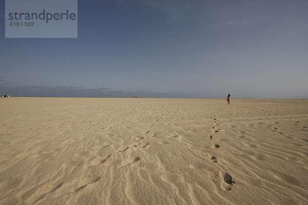 Der riesige Strand von Santa Maria  Insel Sal  Kap Verde  Afrika