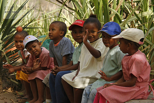 Kindergarten auf der Insel Santo Antao  Kap Verde  Kapverdische Inseln  Afrika