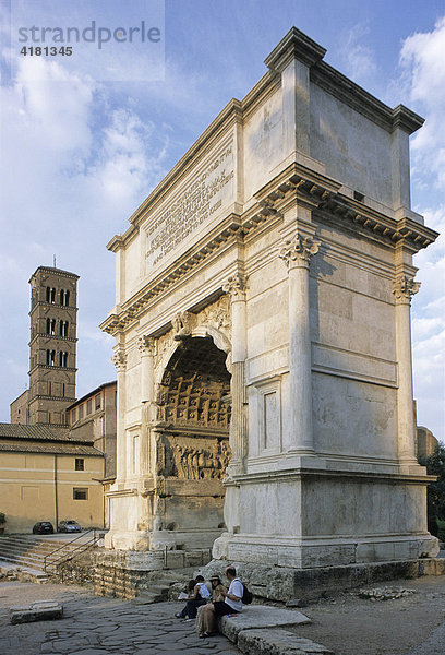 Basilika Santa Francesca Romana  Titusbogen  Forum Romanum  Rom  Latium  Italien