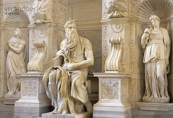 Michelangelos Moses  Basilika San Pietro in Vincoli  Rom  Latium  Italien