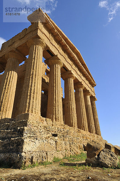 Concordia Tempel  Valle dei Templi  Agrigent  Agrigento  Sizilien  Italien  Europa