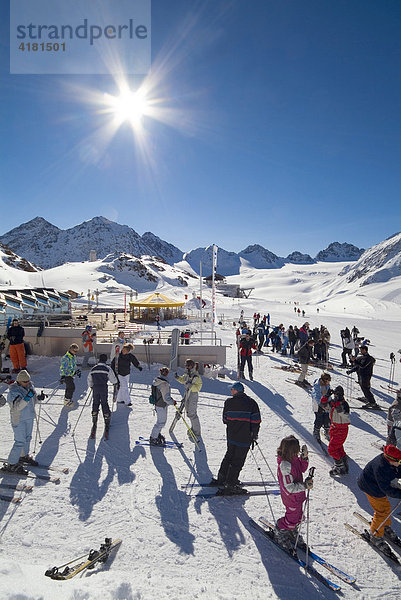 Skigebiet Pitztaler Gletscher  Ötztaler Alpen  Tirol  Österreich  Europa