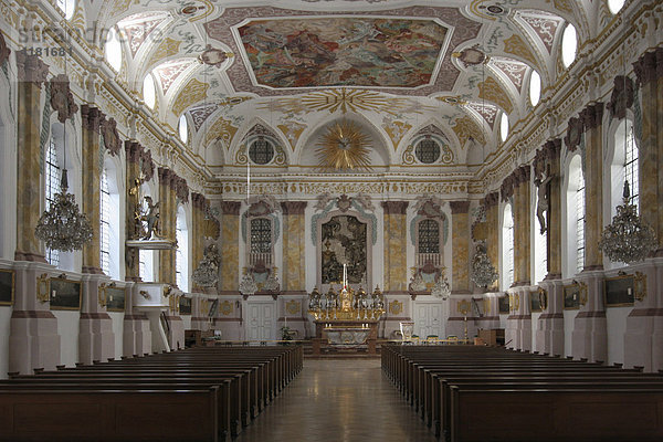 Innenaufnahme der Bürgersaalkirche in München  Oberbayern  Bayern  Deutschland