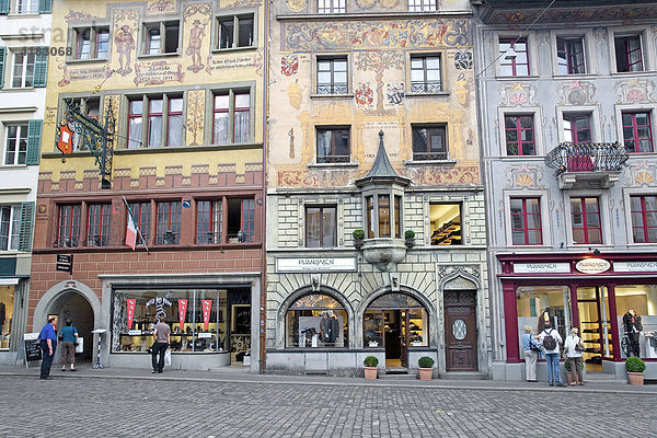 Platz Weinmarkt  Altstadt von Luzern  Schweiz  Europa
