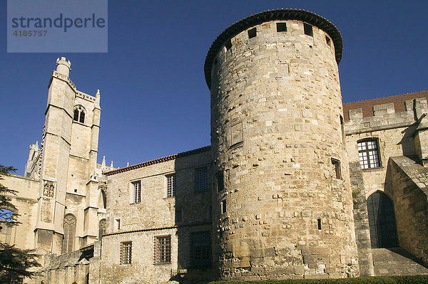 Kathedrale Saint-Just  Palais des Eveques  Narbonne  Languedoc-Roussillon  Frankreich