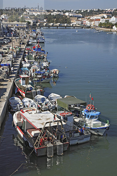 Fischerboote am Gilao  Tavira  Algarve  Portugal