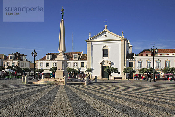 Platz Praca do Marques de Pombal in Vila Real de Santo Antonio  Algarve  Portugal