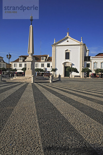 Platz Praca do Marques de Pombal in Vila Real de Santo Antonio  Algarve  Portugal