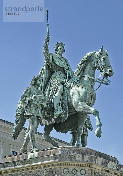 König Ludwig von Bayern  Odeonsplatz  München  Bayern  Deutschland