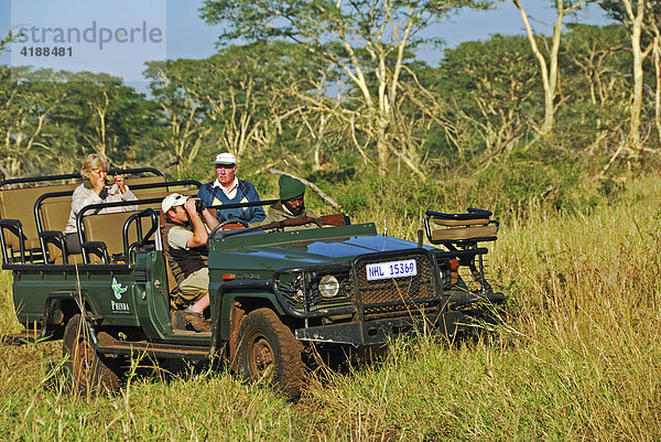 Jeepfahrt  St. Lucia Wetland Park  Phinda Privat Game Reserve  Provinz KwaZulu-Natal  Südafrika