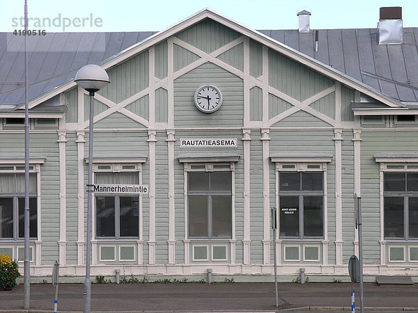 Bahnhofsgebäude in Mikkeli Mittelfinnland Skandinavien