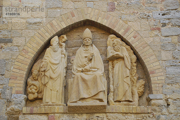 Detail Fassade Dom von Volterra Toskana Italien