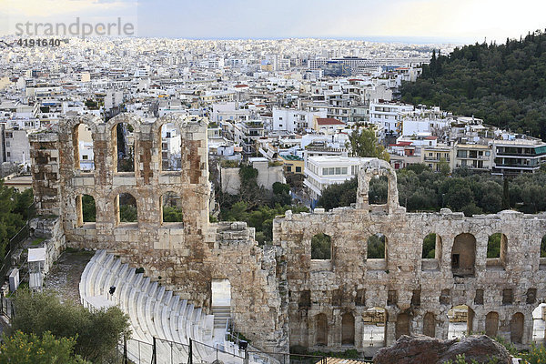 Odeion des Herodes Atticus  Akropolis  Athen  Griechenland